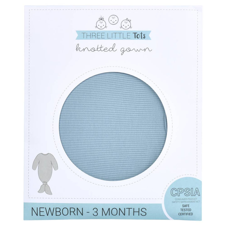 Bamboo - Blue Bird Ribbed Knotted Gown