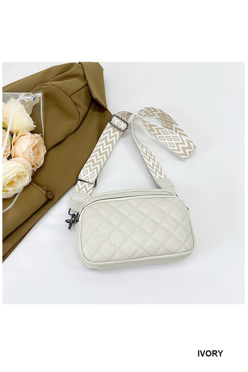 City-Chic Quilted Crossbody — “Grab-& Go” Luxe with Statement Strap