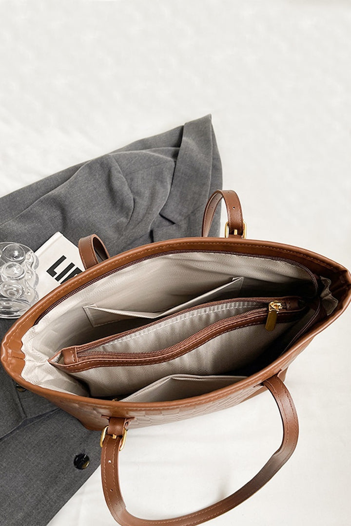 PowerMove Check Quilted Tote — Workday to Weekend in One Sleek Carryall 👜✨