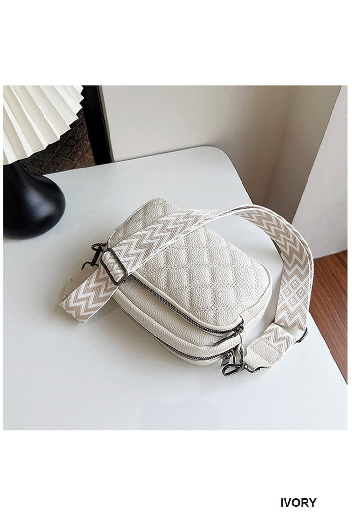 City-Chic Quilted Crossbody — “Grab-& Go” Luxe with Statement Strap