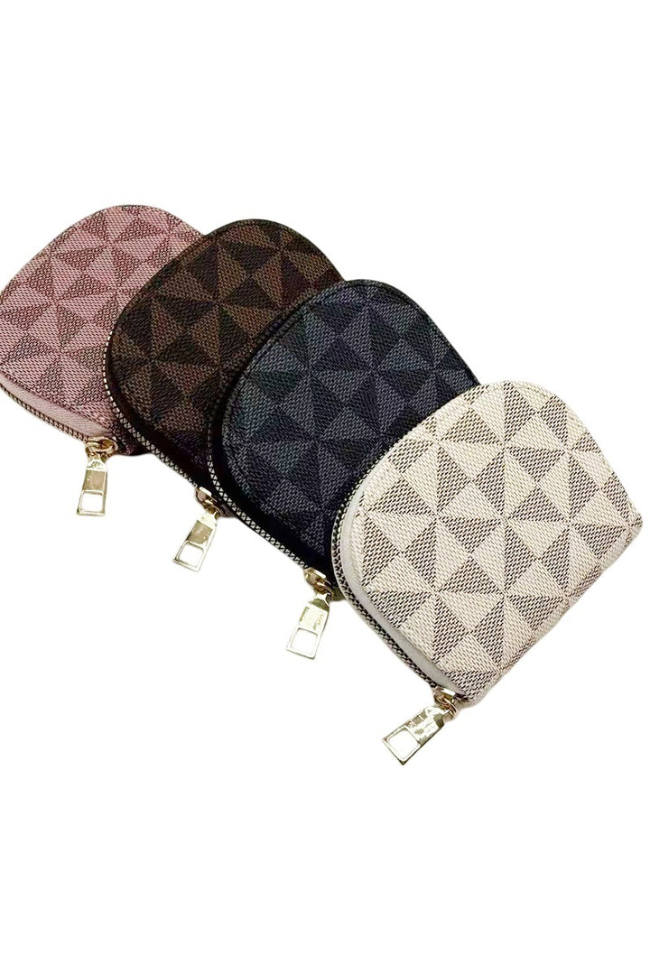 Tri-Pattern Zip Card Keeper — Mini Card Wallet, Major Wow!