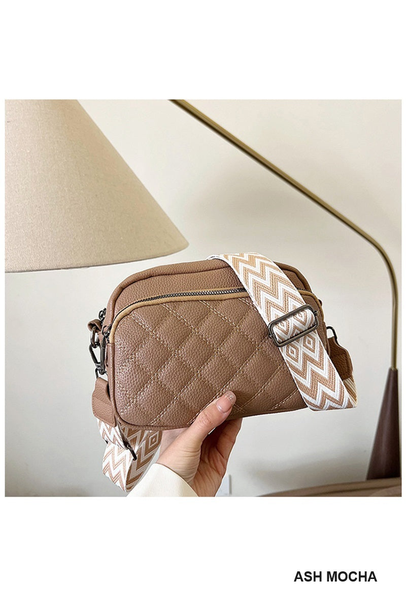 City-Chic Quilted Crossbody — “Grab-& Go” Luxe with Statement Strap