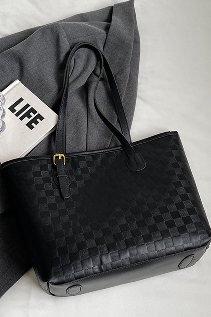 PowerMove Check Quilted Tote — Workday to Weekend in One Sleek Carryall 👜✨