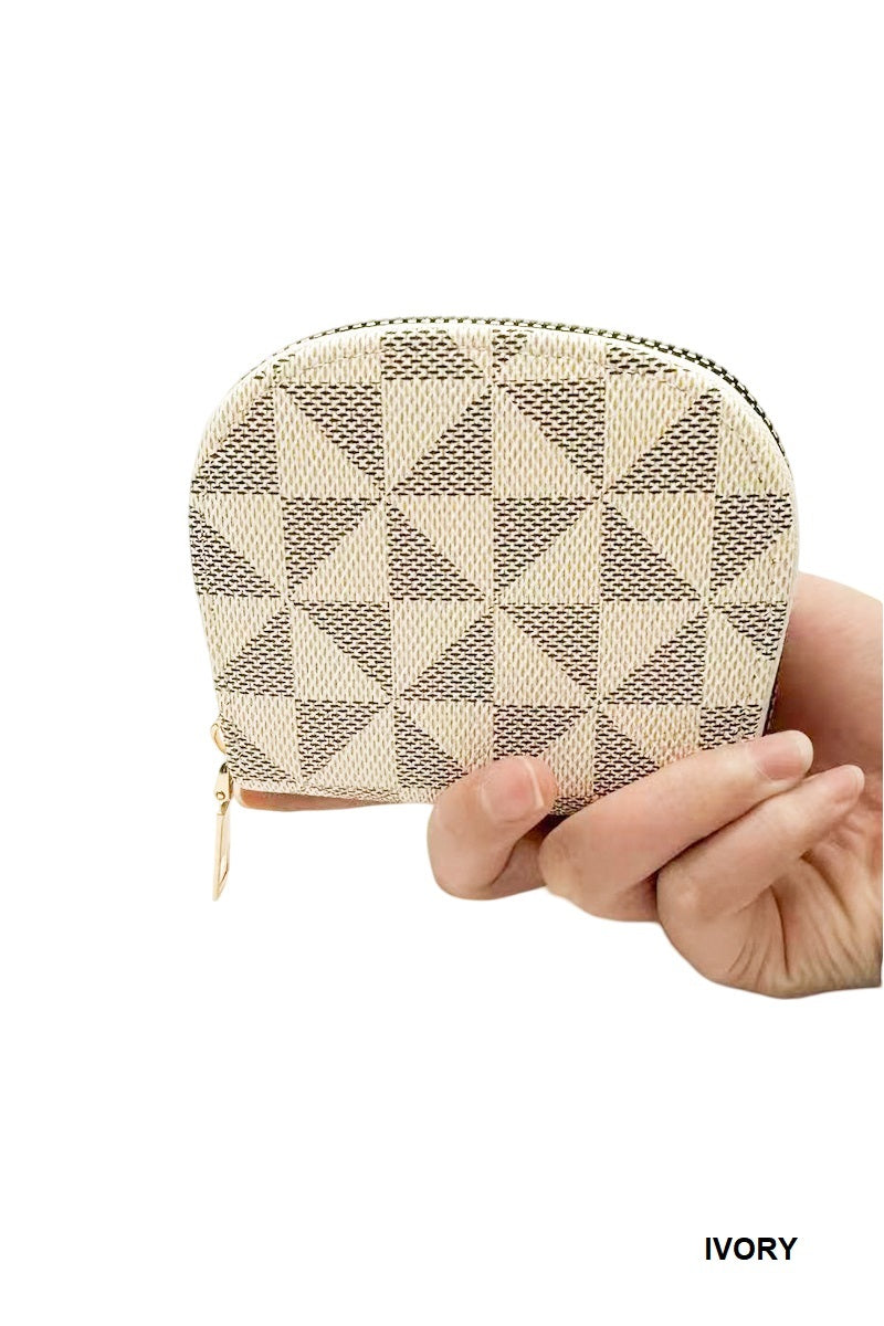 Tri-Pattern Zip Card Keeper — Mini Card Wallet, Major Wow!