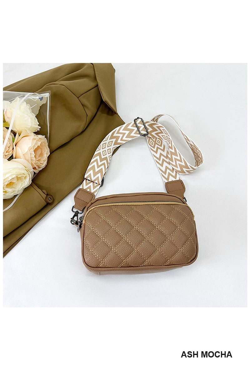 City-Chic Quilted Crossbody — “Grab-& Go” Luxe with Statement Strap