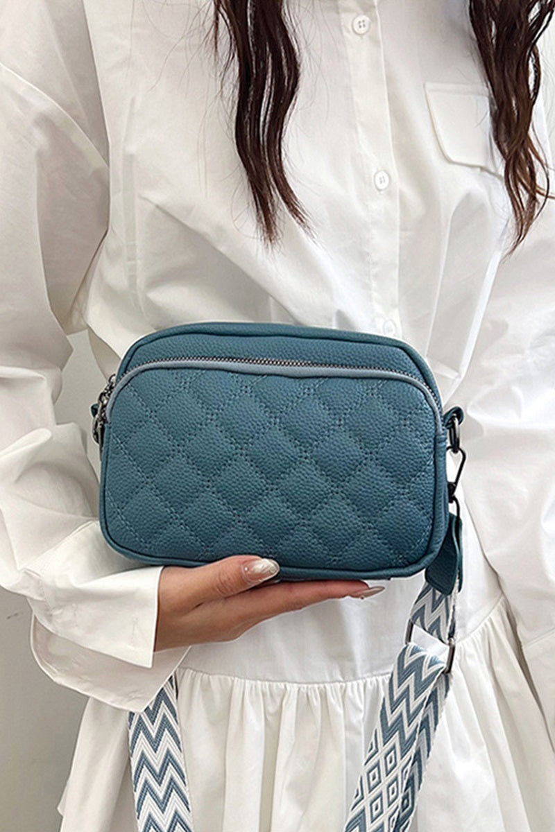 City-Chic Quilted Crossbody — “Grab-& Go” Luxe with Statement Strap