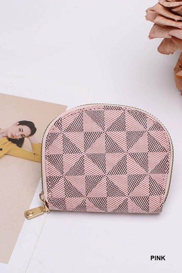 Tri-Pattern Zip Card Keeper — Mini Card Wallet, Major Wow!