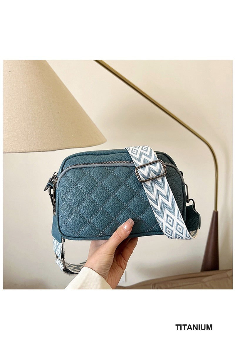 City-Chic Quilted Crossbody — “Grab-& Go” Luxe with Statement Strap