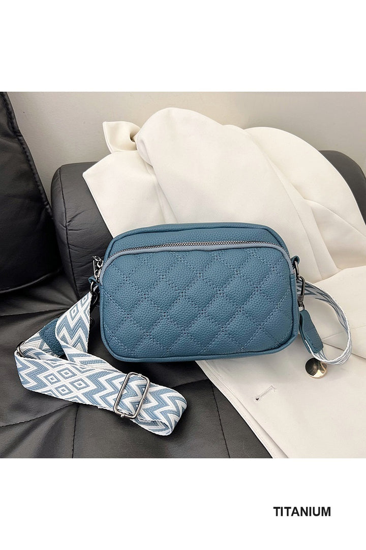 City-Chic Quilted Crossbody — “Grab-& Go” Luxe with Statement Strap