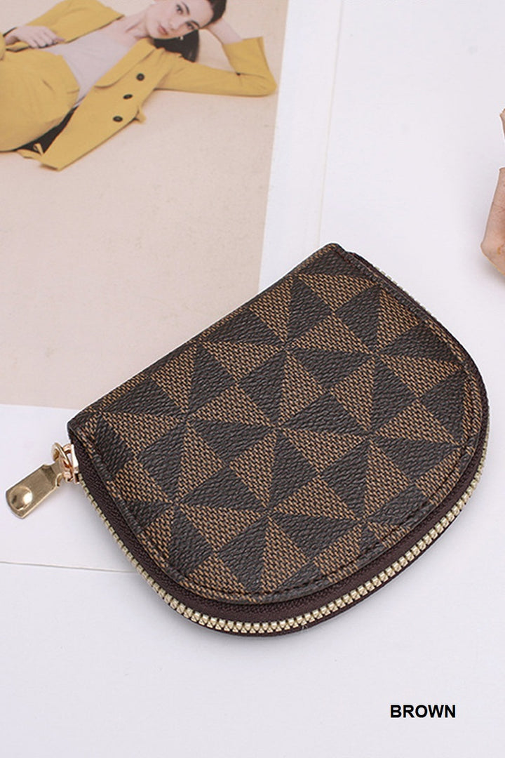 Tri-Pattern Zip Card Keeper — Mini Card Wallet, Major Wow!