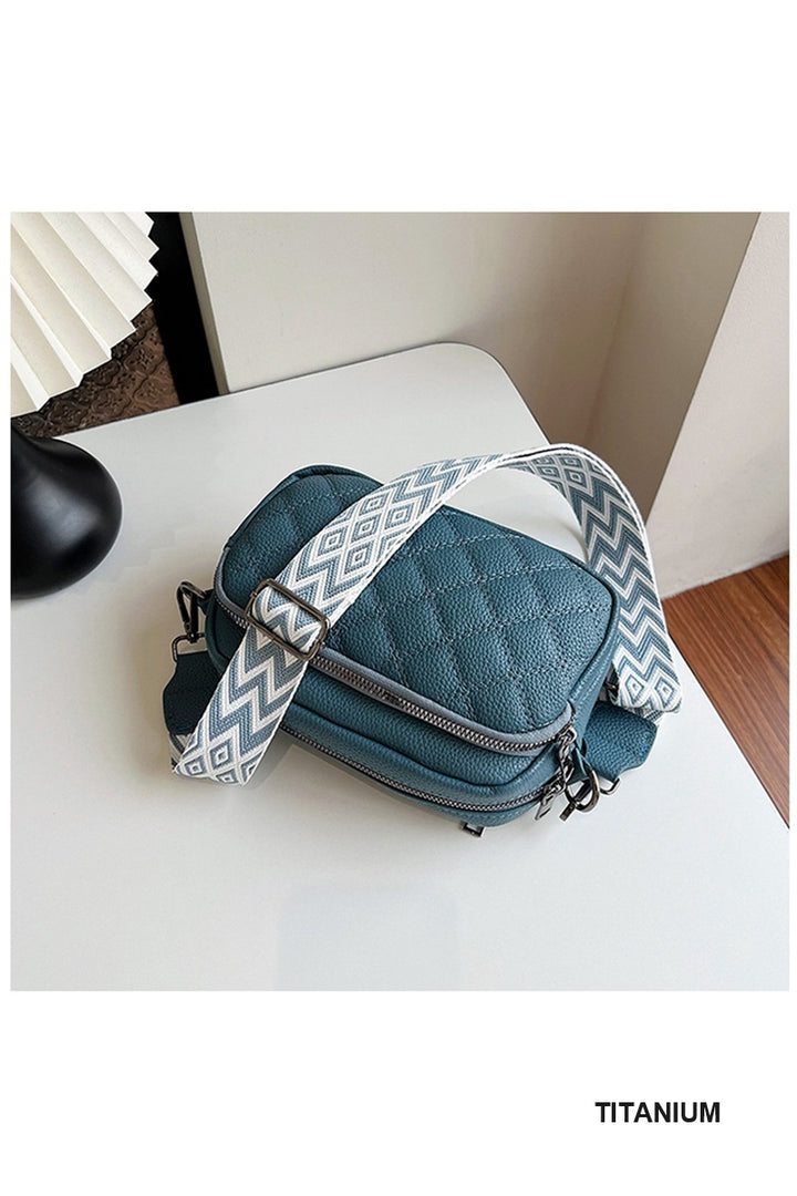 City-Chic Quilted Crossbody — “Grab-& Go” Luxe with Statement Strap