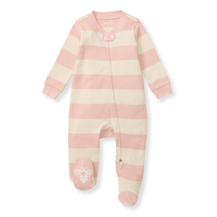 Burt's Bees Baby - Rugby Stripe Organic Cotton Sleep & Play - Pink Sand