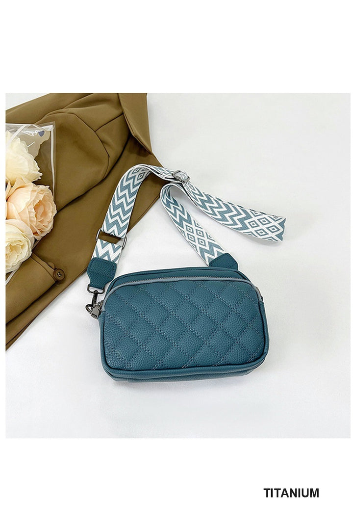 City-Chic Quilted Crossbody — “Grab-& Go” Luxe with Statement Strap