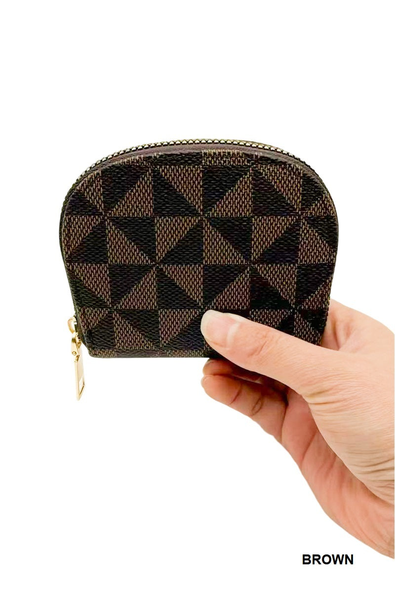 Tri-Pattern Zip Card Keeper — Mini Card Wallet, Major Wow!