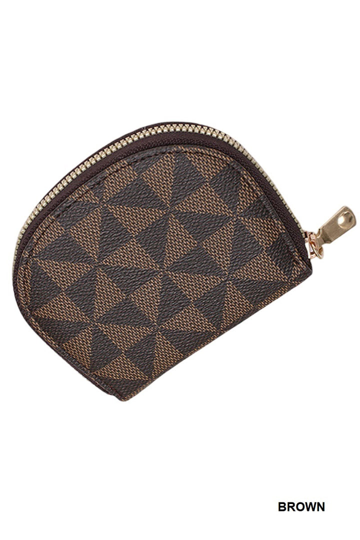 Tri-Pattern Zip Card Keeper — Mini Card Wallet, Major Wow!