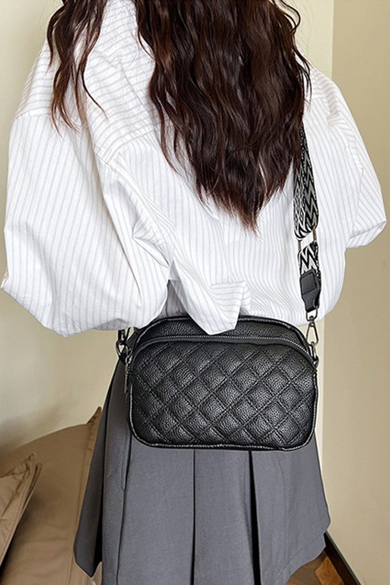 City-Chic Quilted Crossbody — “Grab-& Go” Luxe with Statement Strap