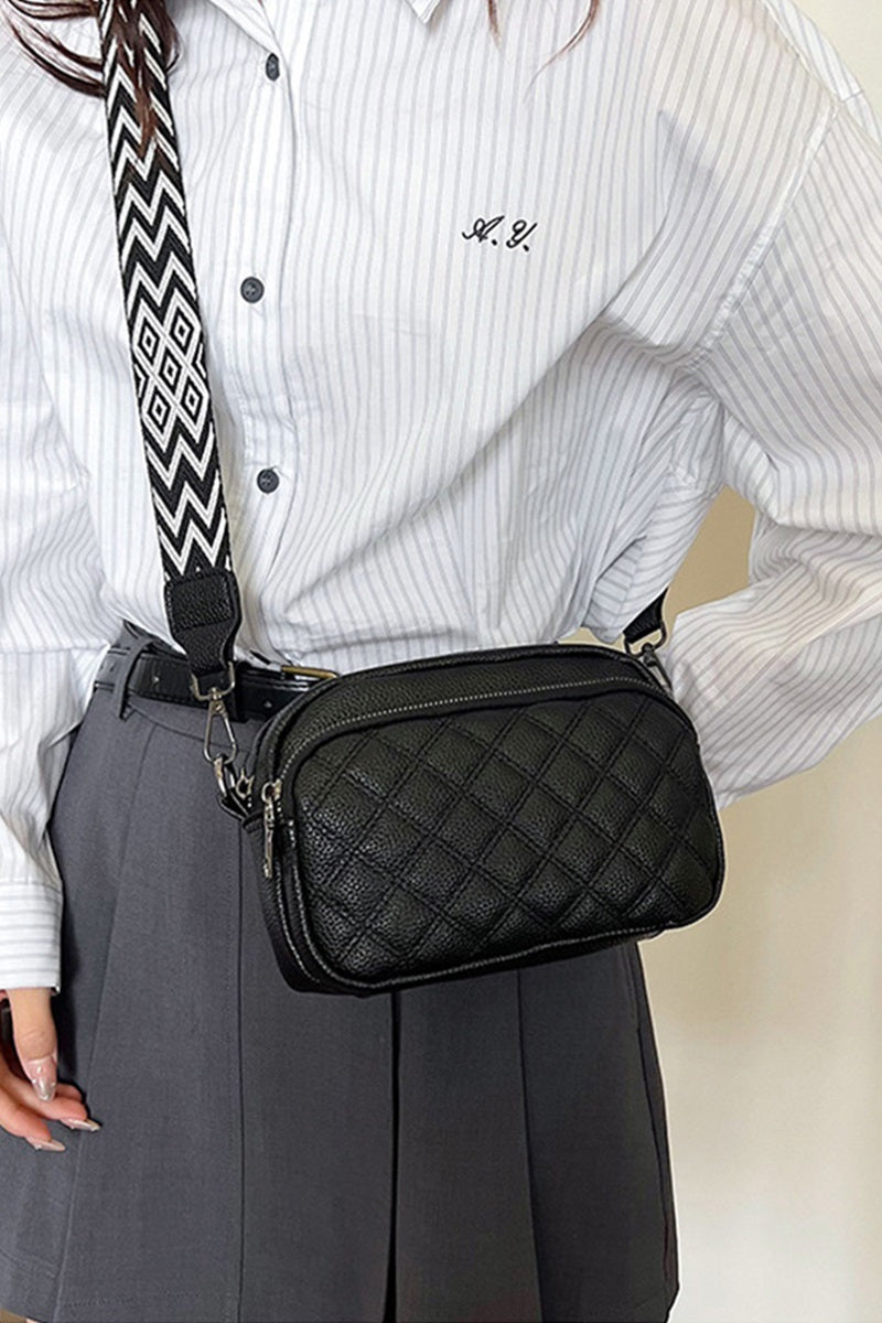 City-Chic Quilted Crossbody — “Grab-& Go” Luxe with Statement Strap