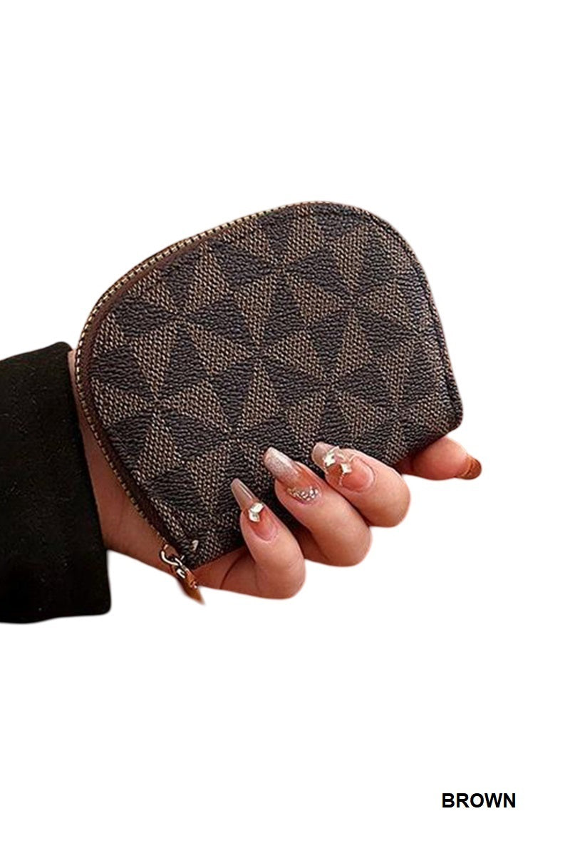 Tri-Pattern Zip Card Keeper — Mini Card Wallet, Major Wow!