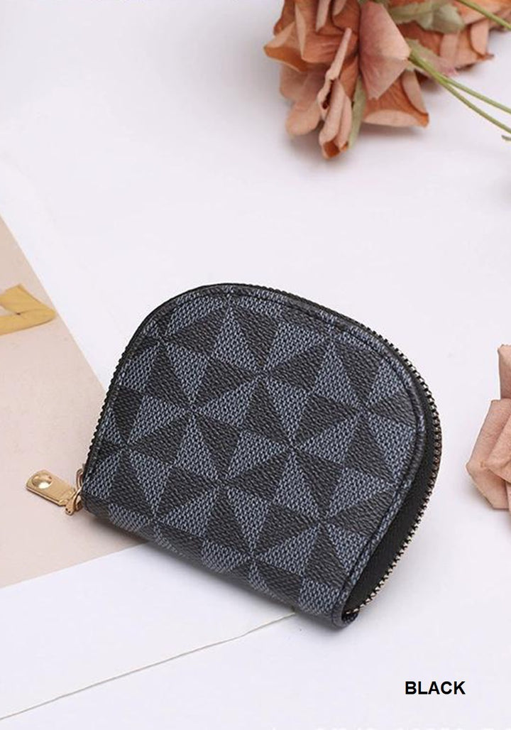 Tri-Pattern Zip Card Keeper — Mini Card Wallet, Major Wow!