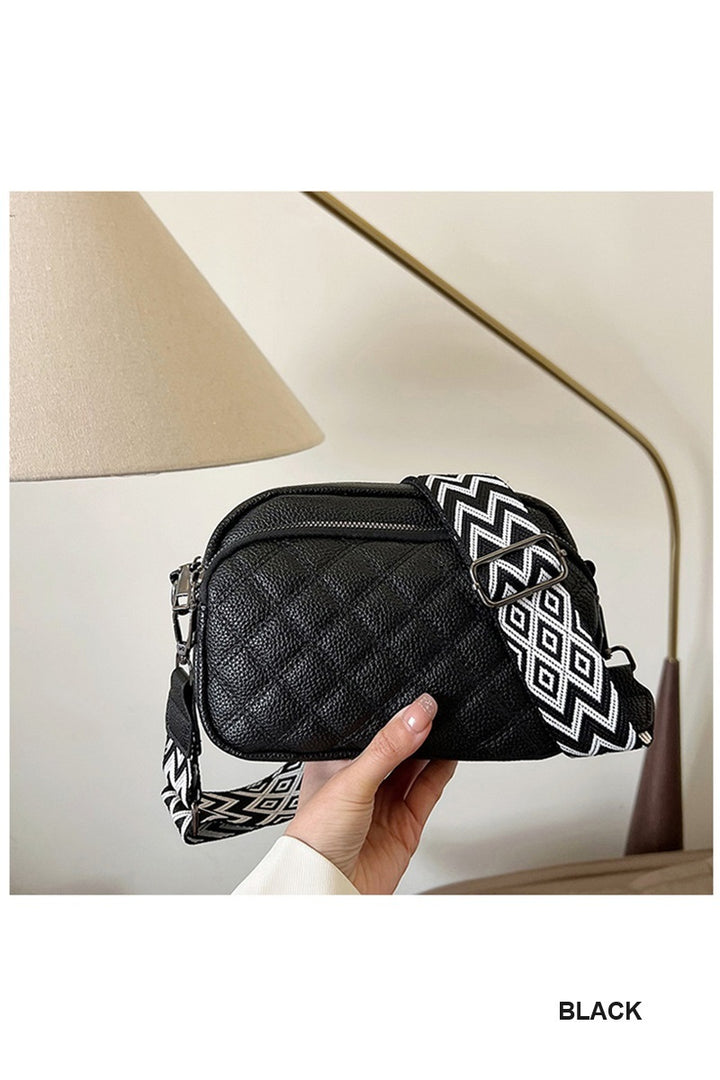 City-Chic Quilted Crossbody — “Grab-& Go” Luxe with Statement Strap