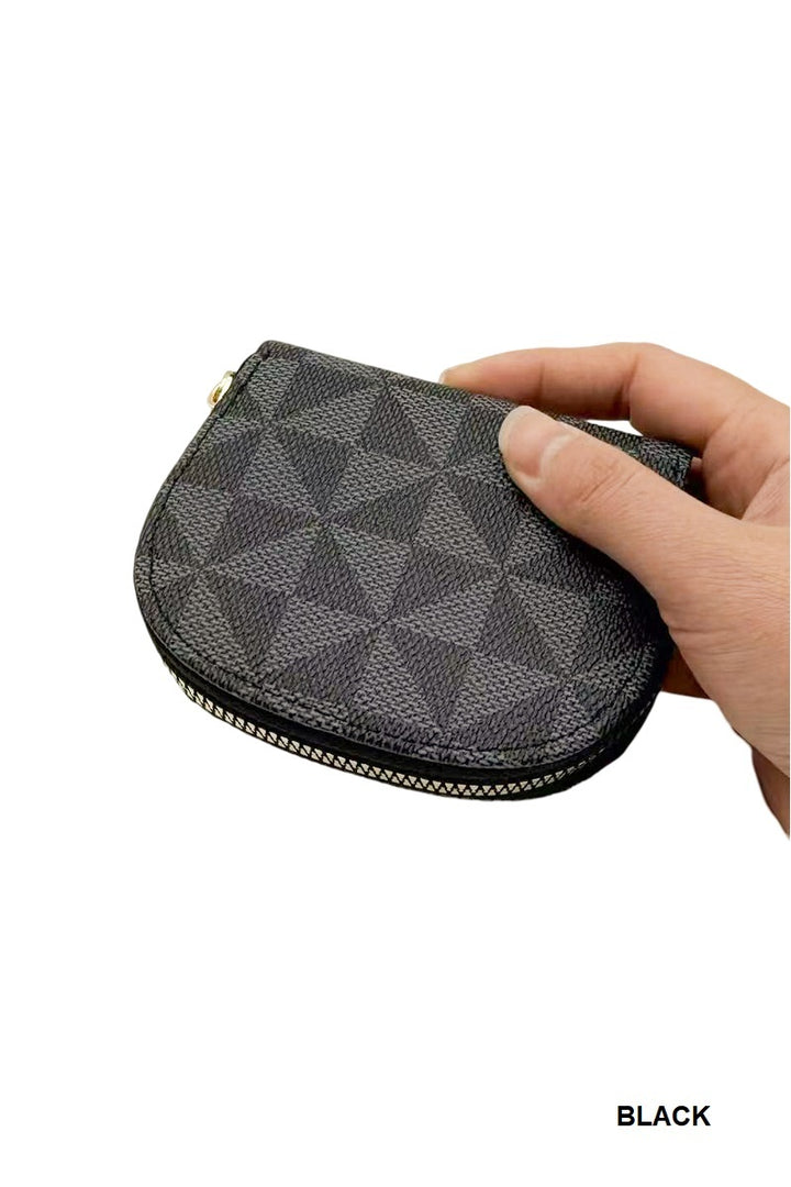 Tri-Pattern Zip Card Keeper — Mini Card Wallet, Major Wow!