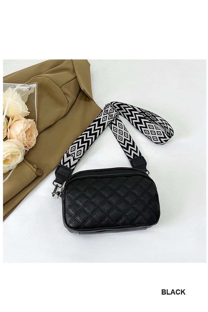 City-Chic Quilted Crossbody — “Grab-& Go” Luxe with Statement Strap