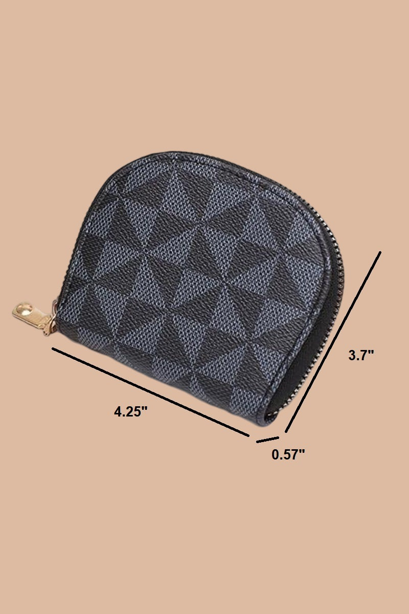 Tri-Pattern Zip Card Keeper — Mini Card Wallet, Major Wow!