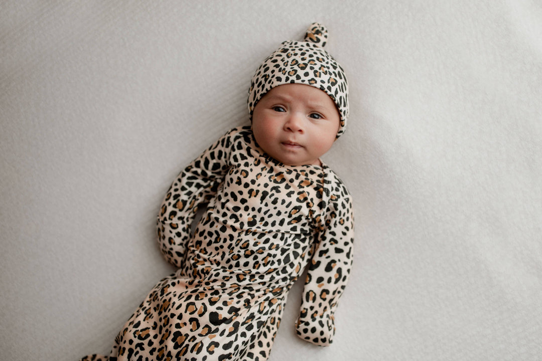 Bamboo - Leopard Print Knotted Gown