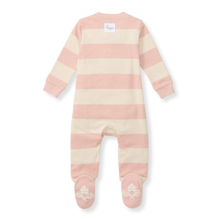 Burt's Bees Baby - Rugby Stripe Organic Cotton Sleep & Play - Pink Sand