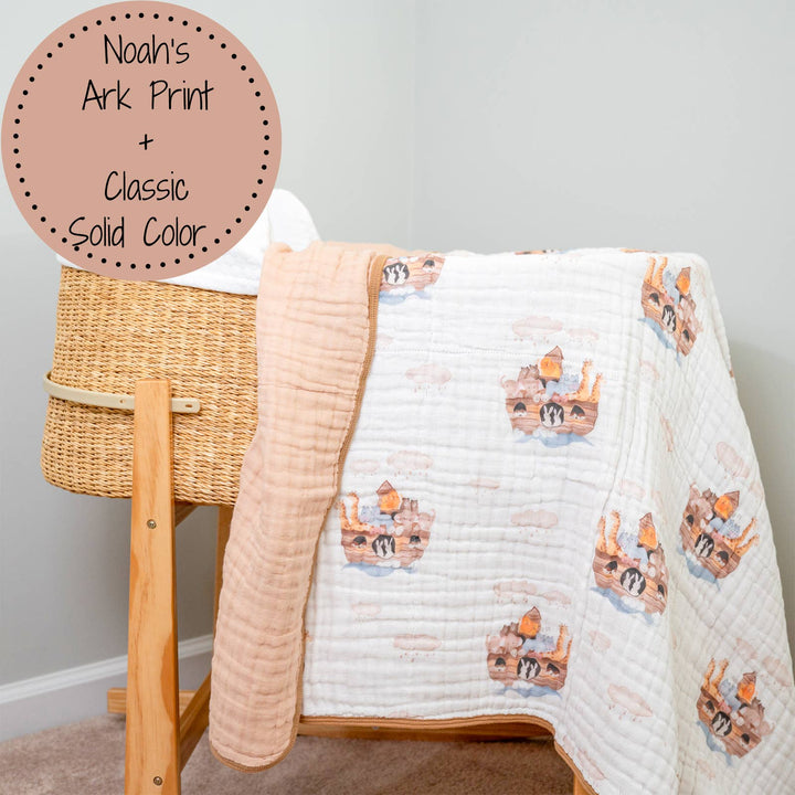 Noah's Ark Baby Toddler Muslin Quilt