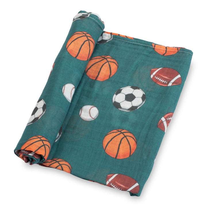 Little Athlete Sporty Theme Baby Muslin Swaddle Blanket