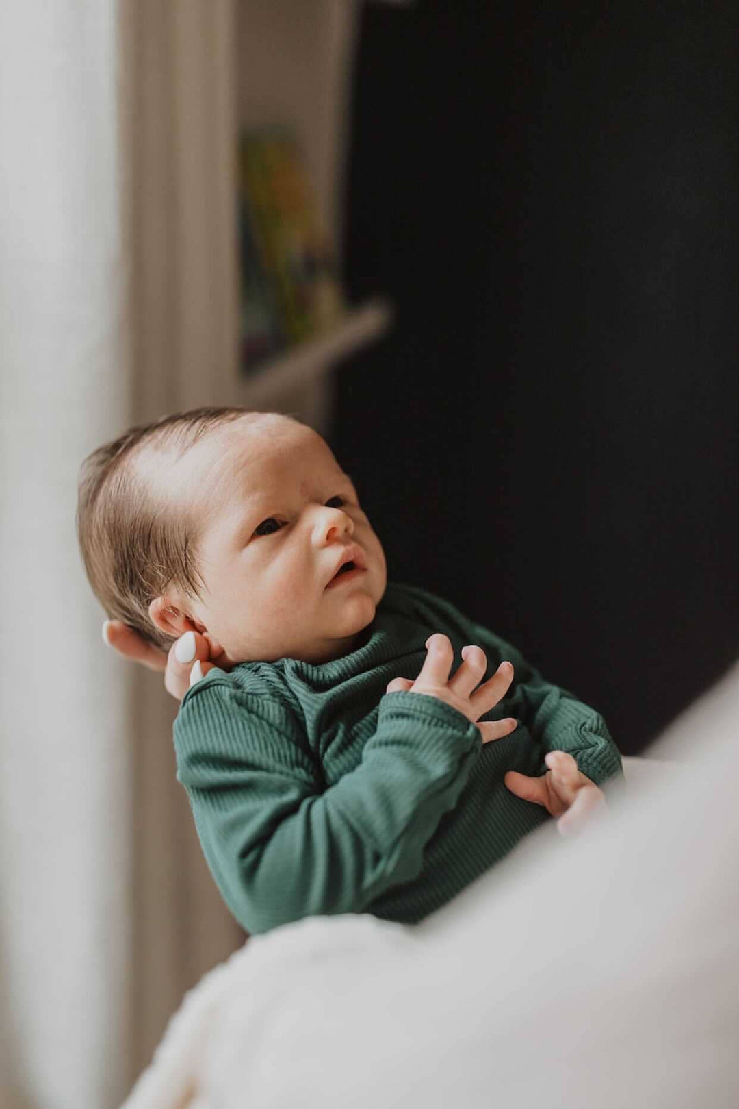 Bamboo - Ribbed Forest Green Ribbed Knotted Gown