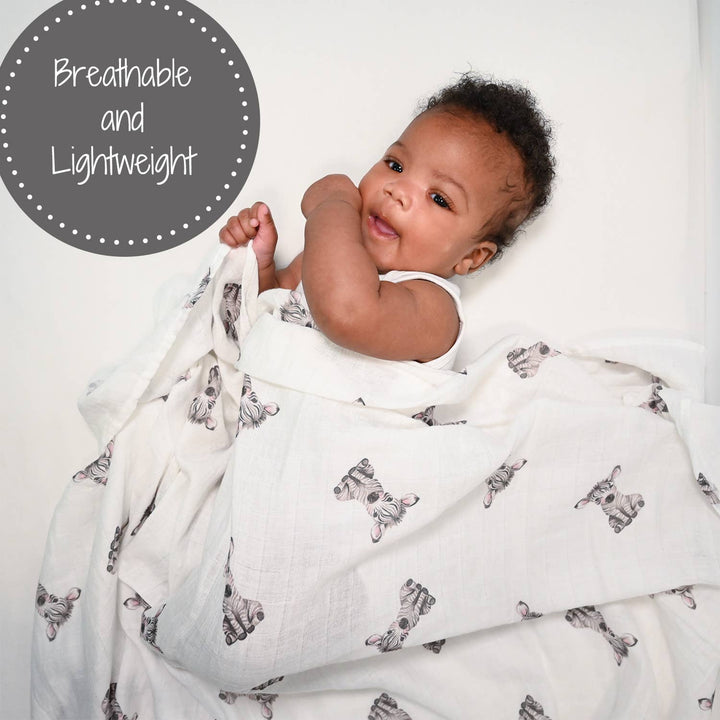 Baby Zebra Muslin Swaddle Baby Blanket