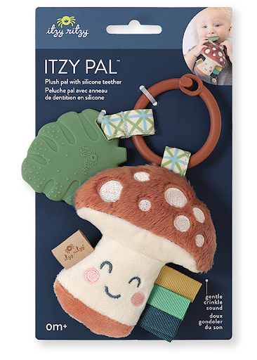 Itzy Ritzy - Itzy Pal™ Plush + Teether: NEW Mushroom
