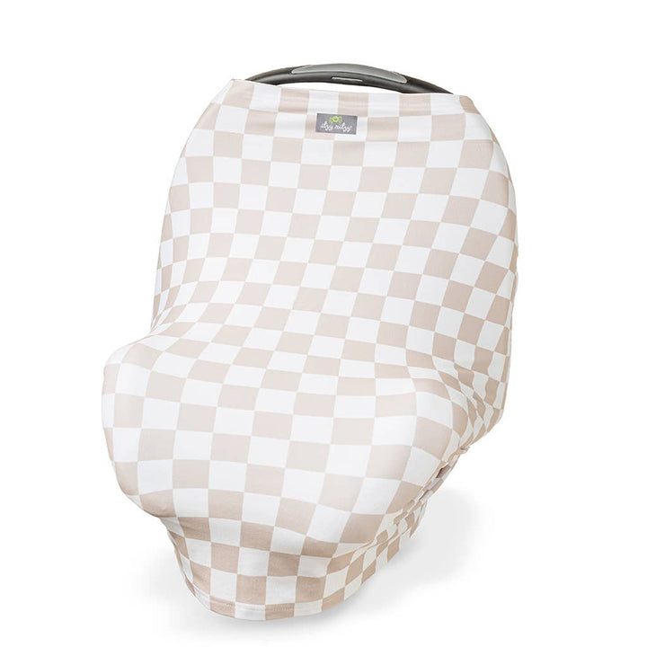 Itzy Ritzy - *NEW* Taupe Checkerboard Mom Boss™ 4-in-1 multi-use cover
