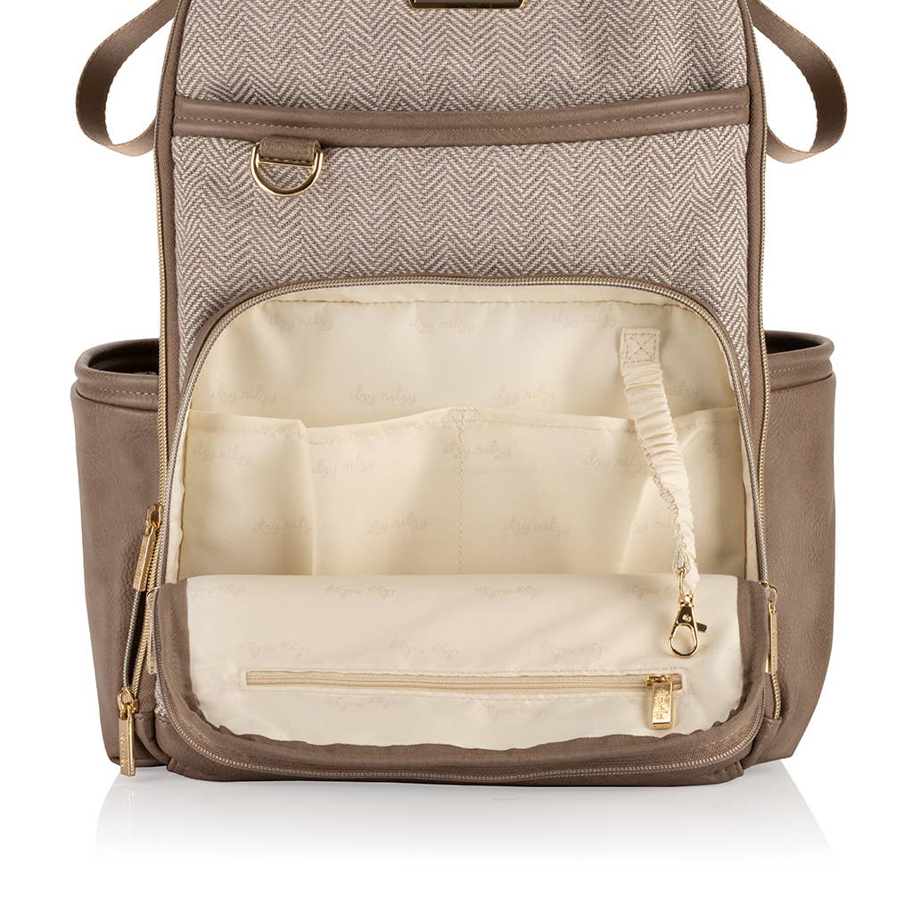 Itzy Ritzy - Vanilla Latte Boss Plus™ Backpack Diaper Bag