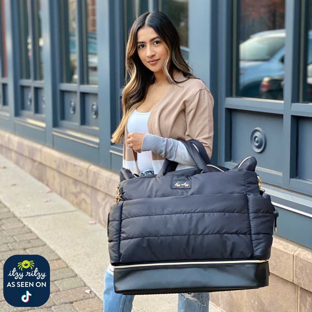 Itzy Ritzy - Dream Weekender™ Midnight Black Diaper Bag