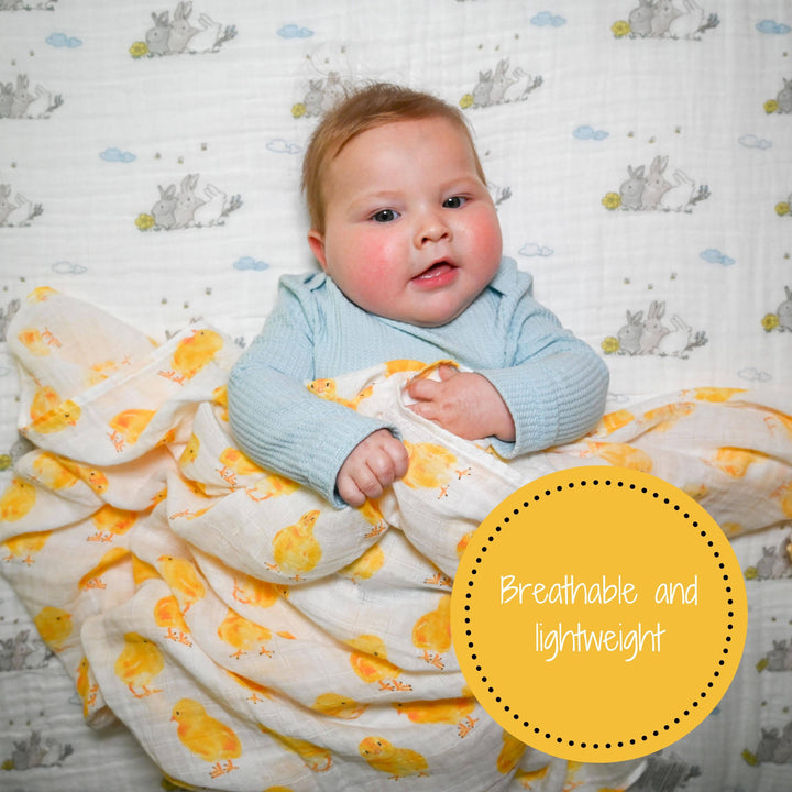 Peep Peep Baby Chics Muslin Swaddle Baby Blanket
