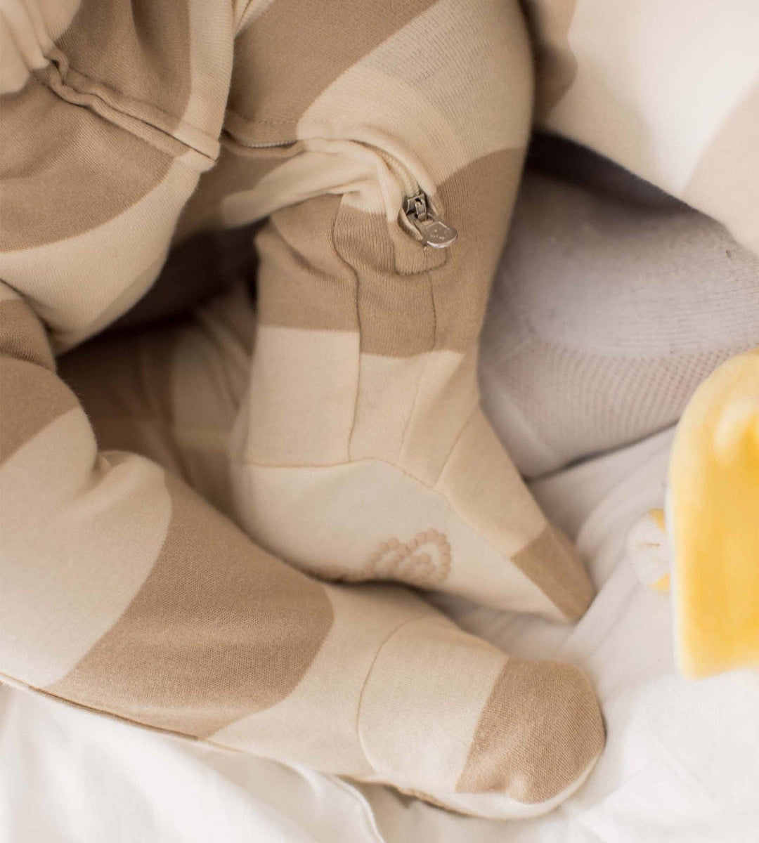 Burt's Bees Baby - Mommy & Me Rugby Stripe Organic Cotton Sleep & Play - Oat