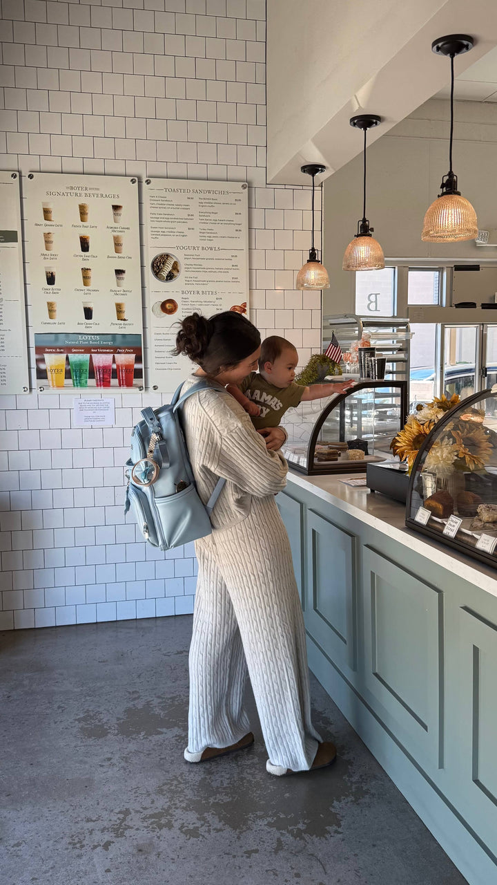 Itzy Ritzy -  Teddy Blue Boss Plus™ Backpack Diaper Bag