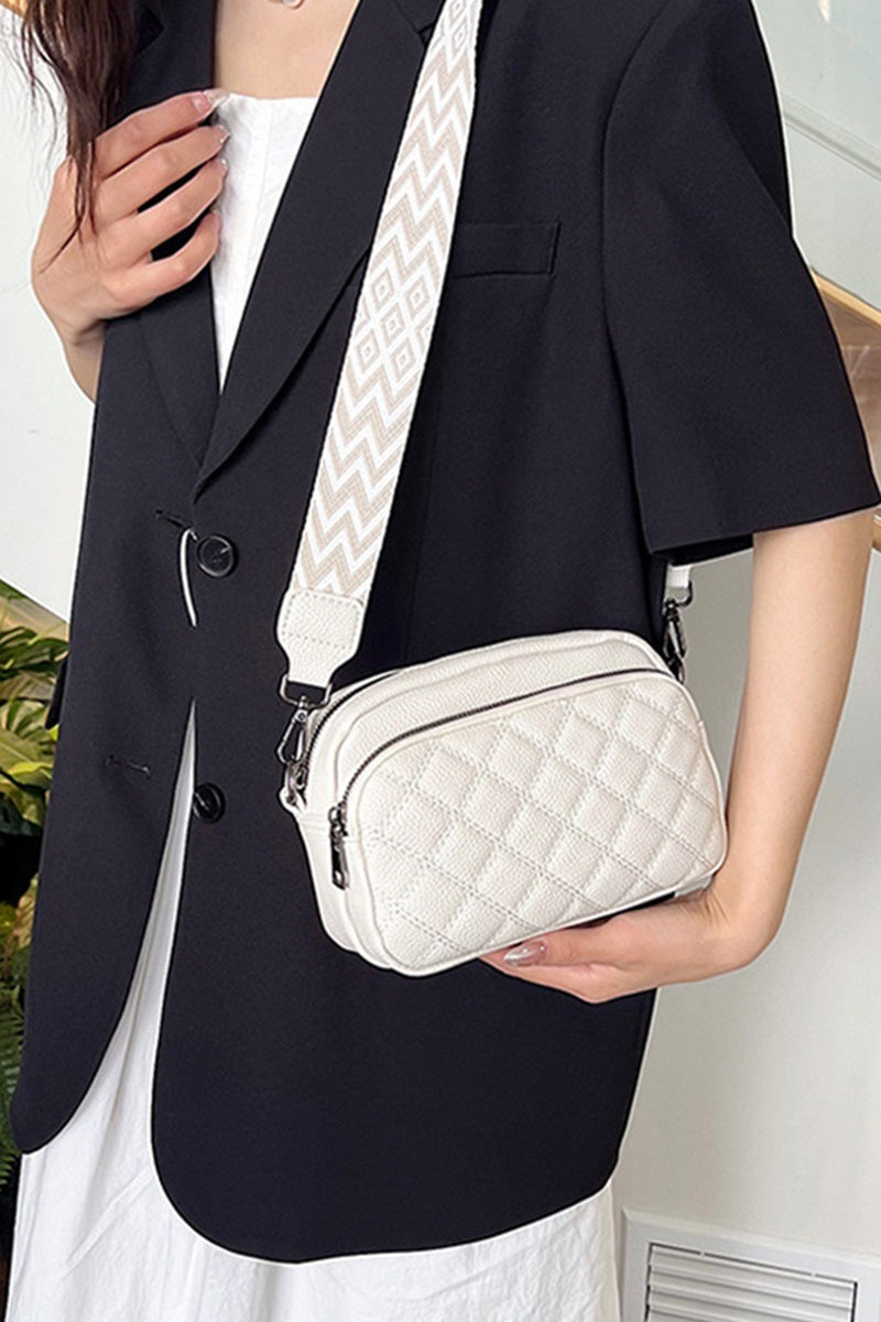 City-Chic Quilted Crossbody — “Grab-& Go” Luxe with Statement Strap