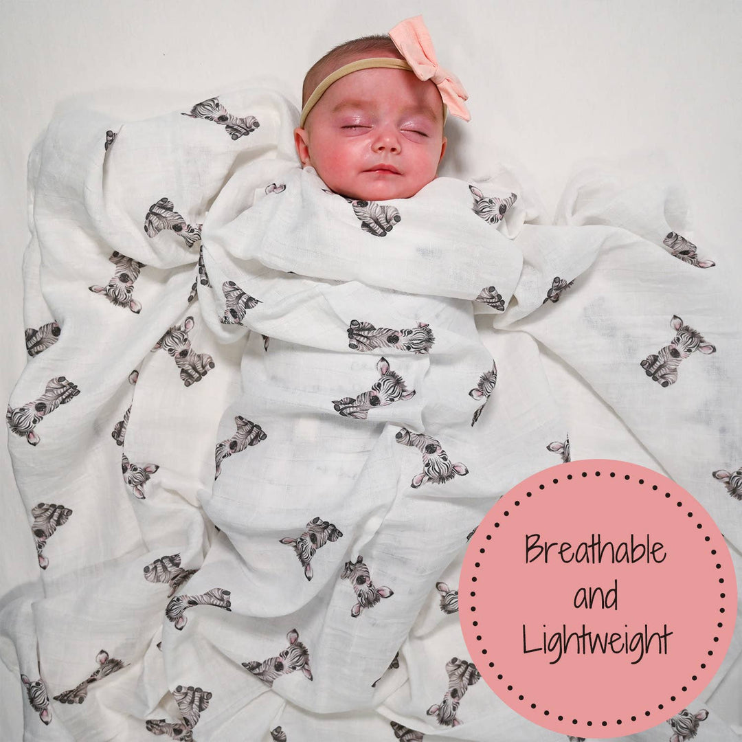 Baby Zebra Muslin Swaddle Baby Blanket