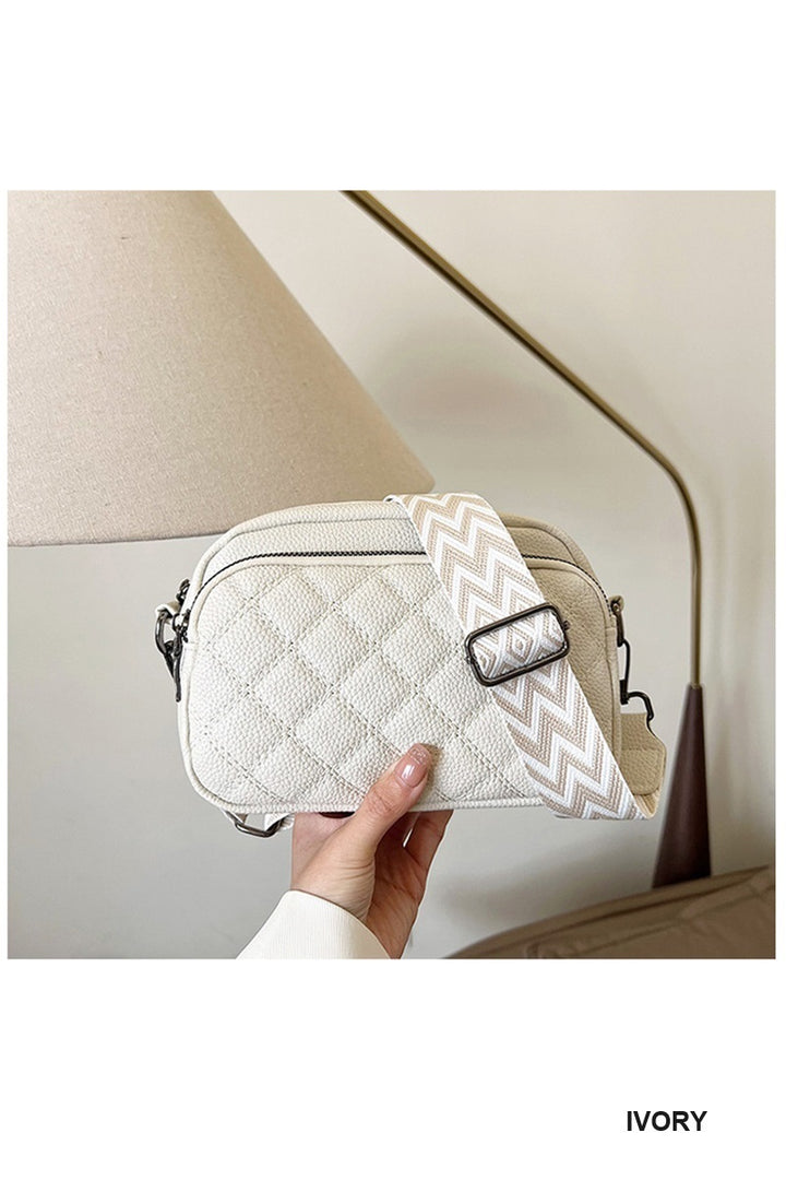 City-Chic Quilted Crossbody — “Grab-& Go” Luxe with Statement Strap
