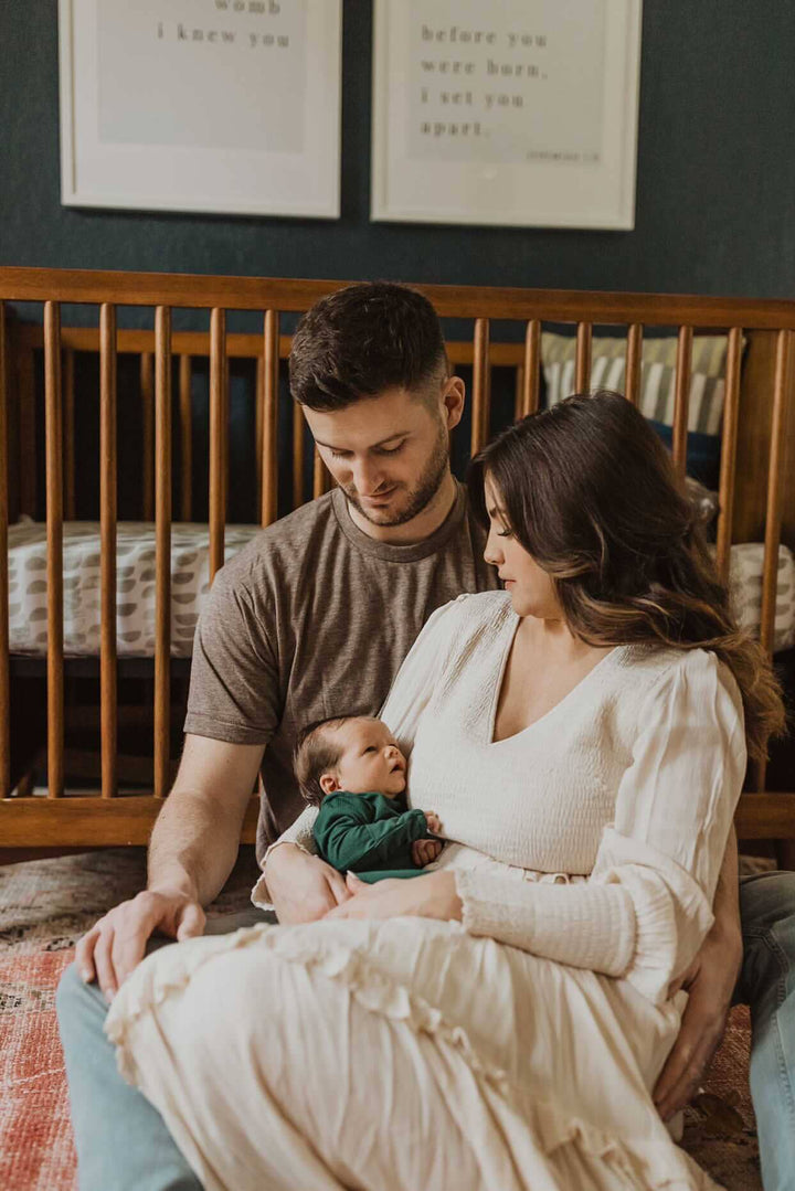 Bamboo - Ribbed Forest Green Ribbed Knotted Gown