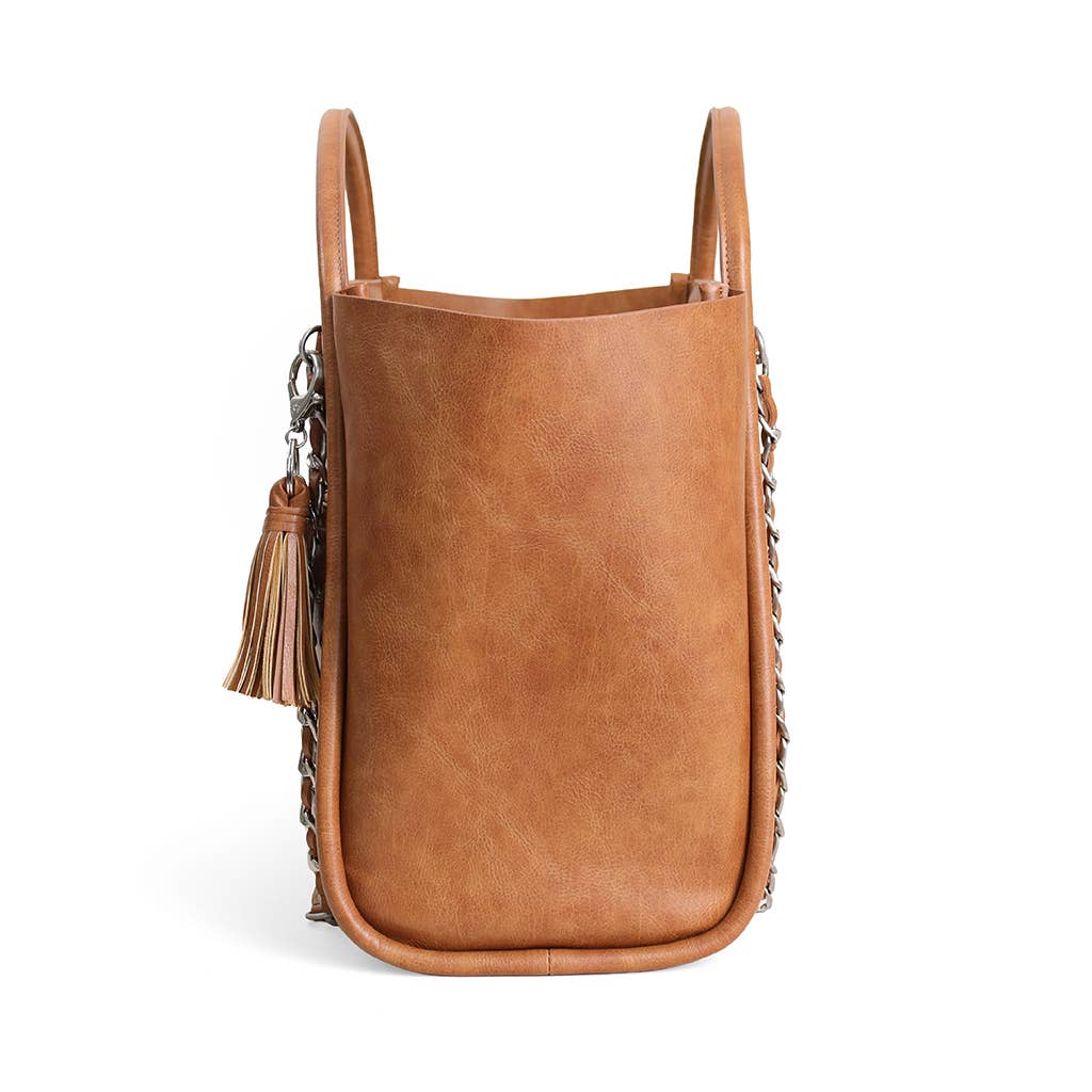 Itzy Ritzy - *NEW* Nash Saddle Boss Tote™ - Western Vegan Leather Tote