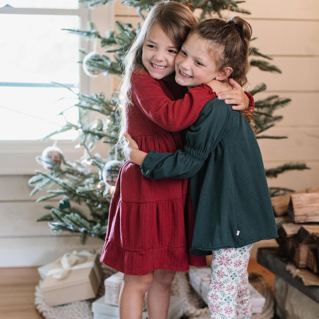 Burt's Bees Baby - Poinsettia Fair Isle Organic Tunic & Pants Set