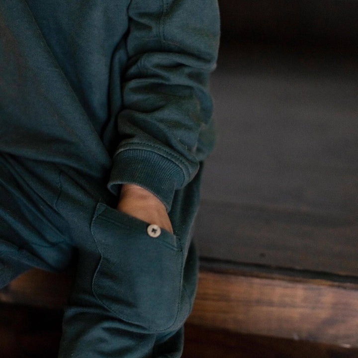 Burt's Bees Baby - Acid Wash Sweatshirt & Pants Set - Zucchini Green