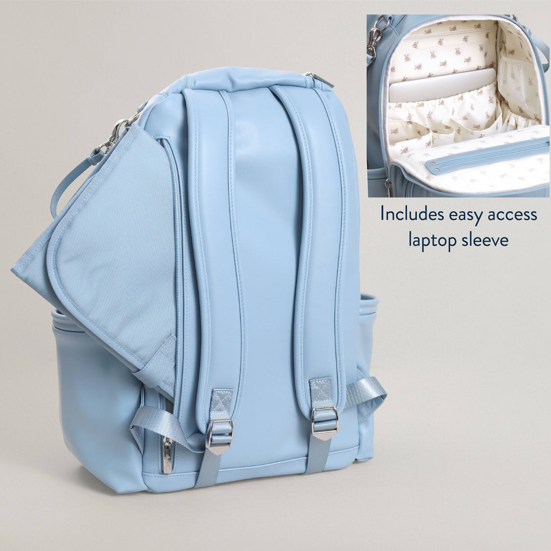 Itzy Ritzy -  Teddy Blue Boss Plus™ Backpack Diaper Bag