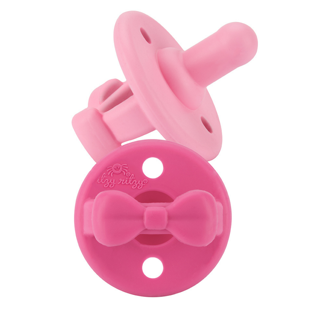 Itzy Ritzy Sweetie Soother™ Pacifier Sets (2-pack): Toast + Buttercream Braids