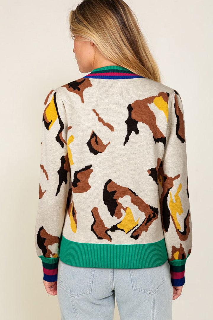 Moo-d Booster Cow Print Sweater — Pop-Cuff Perfection 🐄⚡️